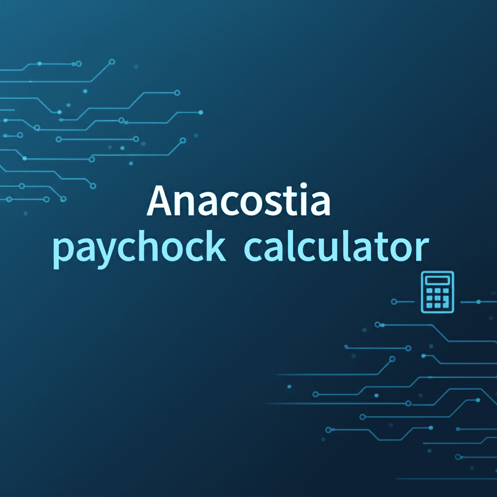Anacostia Paycheck Calculator tool interface showing various inputs and results.