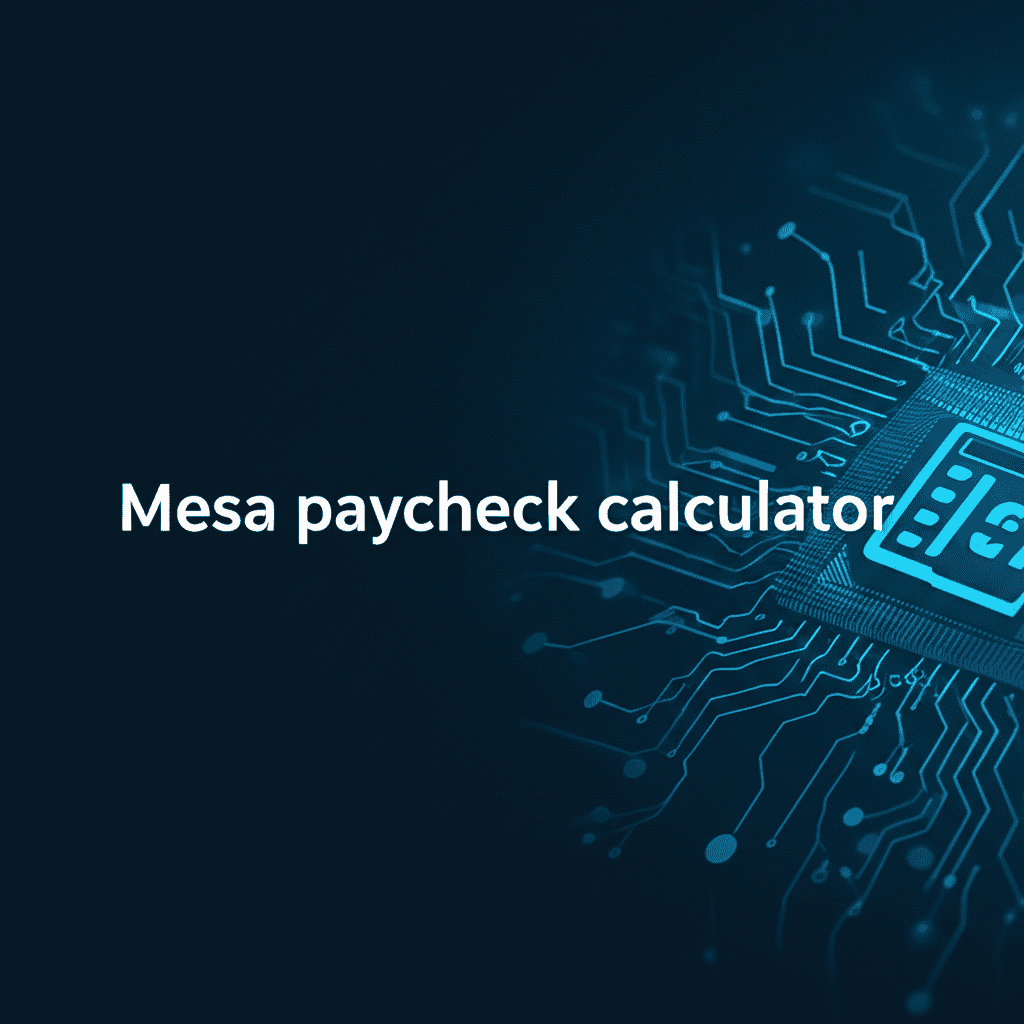 Mesa paycheck calculator tool interface with financial data.