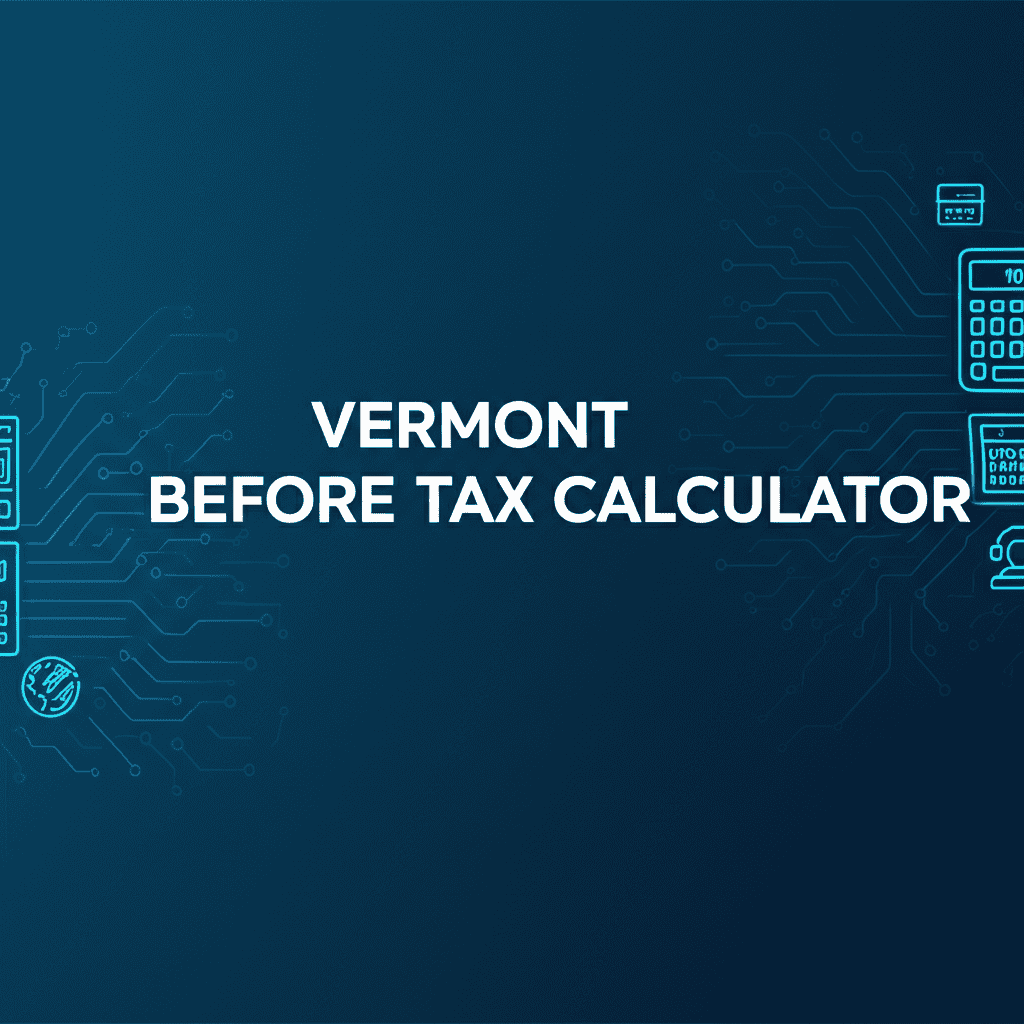 Vermont before tax calculator interface